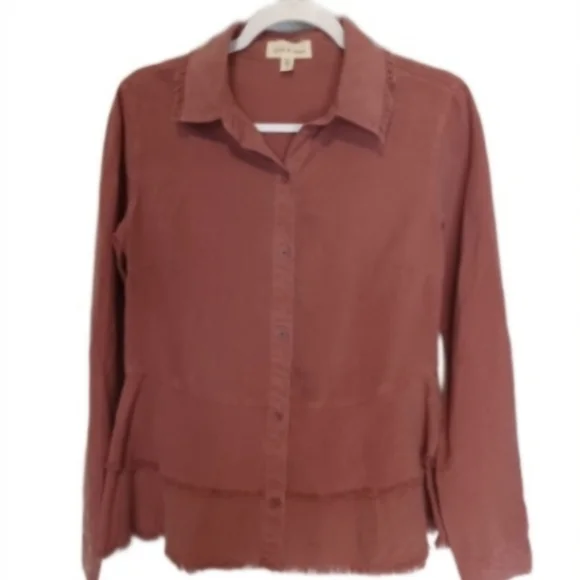 Anthropologie exclusive line Cloth & Stone Peplum Top size XS NWOT - Picture 6 of 6